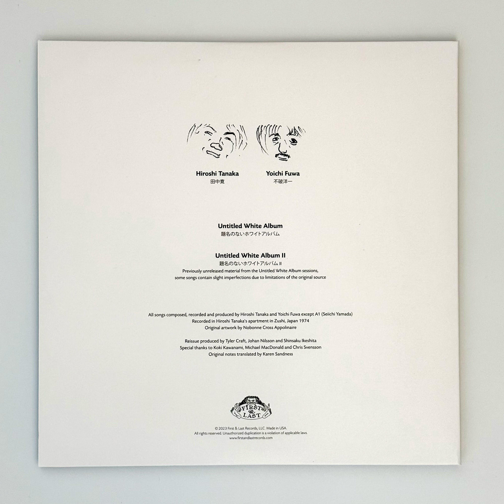 Hiroshi Tanaka & Yoichi Fuwa - Untitled White Album